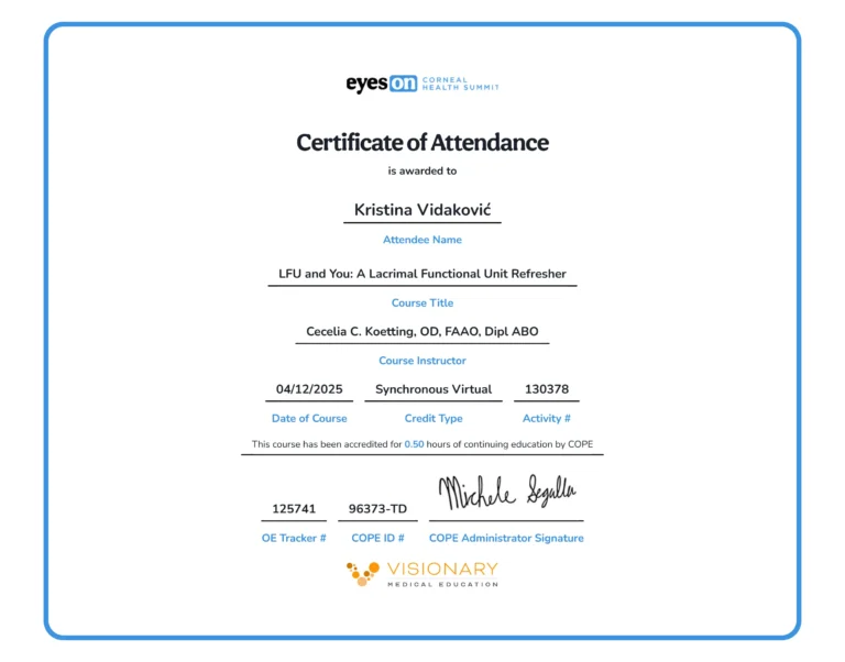 corneal-health-summit-2025-LFU and You_ A Lacrimal Functional Unit Refresher-certificate